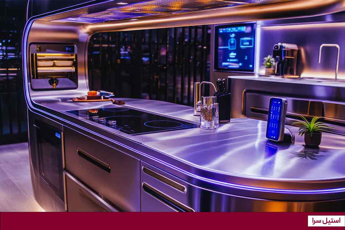 Scratch steel sheet in industrial kitchens